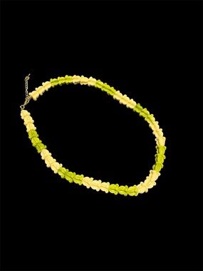 Green & Cream Pikake Bead Necklace - Women Jewelry